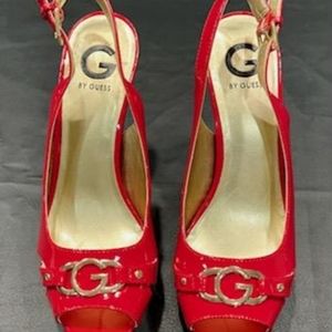 Women's Guess red heels size 10.